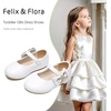 image:imageFelix amp Flora Toddler Flower Girl Dress Shoes  Baby Girl Ballet Mary Jane Flats for Party School WeddingB888fl White