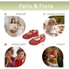image:imageFelix amp Flora Toddler Flower Girl Dress Shoes  Baby Girl Ballet Mary Jane Flats for Party School WeddingB888glitter Red
