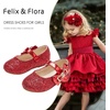 image:imageFelix amp Flora Toddler Flower Girl Dress Shoes  Baby Girl Ballet Mary Jane Flats for Party School WeddingB888glitter Red