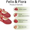 image:imageFelix amp Flora Toddler Flower Girl Dress Shoes  Baby Girl Ballet Mary Jane Flats for Party School WeddingB888glitter Red