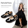 image:imageFelix amp Flora Toddler Flower Girl Dress Shoes  Baby Girl Ballet Mary Jane Flats for Party School WeddingB888pl Black