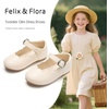 image:imageFelix amp Flora Toddler Flower Girl Dress Shoes  Baby Girl Ballet Mary Jane Flats for Party School WeddingB902beige