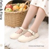 image:imageFelix amp Flora Toddler Flower Girl Dress Shoes  Baby Girl Ballet Mary Jane Flats for Party School WeddingB902beige