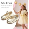 image:imageFelix amp Flora Toddler Flower Girl Dress Shoes  Baby Girl Ballet Mary Jane Flats for Party School WeddingB902bright Gold