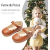 image:imageFelix amp Flora Toddler Flower Girl Dress Shoes  Baby Girl Ballet Mary Jane Flats for Party School WeddingB902brown