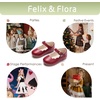 image:imageFelix amp Flora Toddler Flower Girl Dress Shoes  Baby Girl Ballet Mary Jane Flats for Party School WeddingB902burgundy