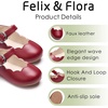 image:imageFelix amp Flora Toddler Flower Girl Dress Shoes  Baby Girl Ballet Mary Jane Flats for Party School WeddingB902burgundy
