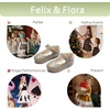 image:imageFelix amp Flora Toddler Flower Girl Dress Shoes  Baby Girl Ballet Mary Jane Flats for Party School WeddingB902grey
