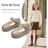 image:imageFelix amp Flora Toddler Flower Girl Dress Shoes  Baby Girl Ballet Mary Jane Flats for Party School WeddingB902grey