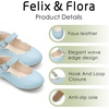 image:imageFelix amp Flora Toddler Flower Girl Dress Shoes  Baby Girl Ballet Mary Jane Flats for Party School WeddingB902light Blue