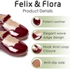 image:imageFelix amp Flora Toddler Flower Girl Dress Shoes  Baby Girl Ballet Mary Jane Flats for Party School WeddingB902pl Burgundy