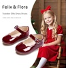 image:imageFelix amp Flora Toddler Flower Girl Dress Shoes  Baby Girl Ballet Mary Jane Flats for Party School WeddingB902pl Burgundy