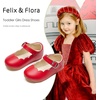 image:imageFelix amp Flora Toddler Flower Girl Dress Shoes  Baby Girl Ballet Mary Jane Flats for Party School WeddingB902red