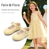 image:imageFelix amp Flora Toddler Flower Girl Dress Shoes  Baby Girl Ballet Mary Jane Flats for Party School WeddingB902yellow