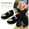 image:imageFelix amp Flora Toddler Flower Girl Dress Shoes  Baby Girl Ballet Mary Jane Flats for Party School WeddingBf12black
