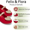 image:imageFelix amp Flora Toddler Flower Girl Dress Shoes  Baby Girl Ballet Mary Jane Flats for Party School WeddingBf12red