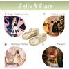 image:imageFelix amp Flora Toddler Flower Girl Dress Shoes  Baby Girl Ballet Mary Jane Flats for Party School WeddingBf30gold