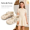 image:imageFelix amp Flora Toddler Flower Girl Dress Shoes  Baby Girl Ballet Mary Jane Flats for Party School WeddingBf30tan