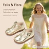 image:imageFelix amp Flora Toddler Girl Mary Jane Dress Shoes  School Oxford Flats for Girl Party ShoesB436gold