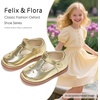 image:imageFelix amp Flora Toddler Girl Oxford Dress Shoes  Mary Jane Flats for Little Girl Party School ShoesB426gold