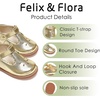 image:imageFelix amp Flora Toddler Girl Oxford Dress Shoes  Mary Jane Flats for Little Girl Party School ShoesB426gold