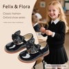 image:imageFelix amp Flora Toddler Girl Oxford Dress Shoes  Mary Jane Flats for Little Girl Party School ShoesB427black