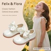 image:imageFelix amp Flora Toddler Girl Oxford Dress Shoes  Mary Jane Flats for Little Girl Party School ShoesB427ivory White