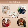 image:imageFelix amp Flora Toddler Girl Oxford Dress Shoes  Mary Jane Flats for Little Girl Party School ShoesB427ivory White