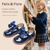 image:imageFelix amp Flora Toddler Girl Oxford Dress Shoes  Mary Jane Flats for Little Girl Party School ShoesB427navy Blue