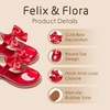 image:imageFelix amp Flora Toddler Girl Oxford Dress Shoes  Mary Jane Flats for Little Girl Party School ShoesB427red