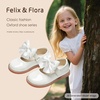 image:imageFelix amp Flora Toddler Girl Oxford Dress Shoes  Mary Jane Flats for Little Girl Party School ShoesB427white