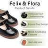 image:imageFelix amp Flora Toddler Girl Oxford Dress Shoes  Mary Jane Flats for Little Girl Party School ShoesB428black