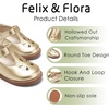 image:imageFelix amp Flora Toddler Girl Oxford Dress Shoes  Mary Jane Flats for Little Girl Party School ShoesB428gold