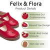 image:imageFelix amp Flora Toddler Girl Oxford Dress Shoes  Mary Jane Flats for Little Girl Party School ShoesB428red