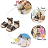 image:imageFelix amp Flora Toddler Girl Sandals  Flower Girl Dress Shoes Open Toe Little Kid FlatsBc205 Black