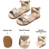 image:imageFelix amp Flora Toddler Girl Sandals  Flower Girl Dress Shoes Open Toe Little Kid FlatsBc205 Gold