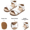 image:imageFelix amp Flora Toddler Girl Sandals  Flower Girl Dress Shoes Open Toe Little Kid FlatsBc205 White