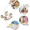 image:imageFelix amp Flora Toddler Girl Sandals  Flower Girl Dress Shoes Open Toe Little Kid FlatsBc205 White