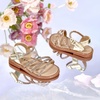 image:imageFelix amp Flora Toddler Girl Sandals  Flower Girl Dress Shoes Open Toe Little Kid FlatsBc276rose Gold