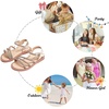 image:imageFelix amp Flora Toddler Girl Sandals  Flower Girl Dress Shoes Open Toe Little Kid FlatsBc276rose Gold
