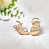 image:imageFelix amp Flora Toddler Girl Sandals  Flower Girl Dress Shoes Open Toe Little Kid FlatsBc276silver