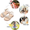 image:imageFelix amp Flora Toddler Girl Sandals  Flower Girl Dress Shoes Open Toe Little Kid FlatsBc276silver