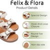 image:imageFelix amp Flora Toddler Girl Sandals  Flower Girl Dress Shoes Open Toe Little Kid FlatsBc316beige