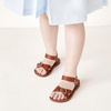 image:imageFelix amp Flora Toddler Girl Sandals  Flower Girl Dress Shoes Open Toe Little Kid FlatsBc316brown