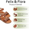 image:imageFelix amp Flora Toddler Girl Sandals  Flower Girl Dress Shoes Open Toe Little Kid FlatsBc316brown