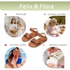 image:imageFelix amp Flora Toddler Girl Sandals  Flower Girl Dress Shoes Open Toe Little Kid FlatsBc316brown