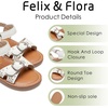 image:imageFelix amp Flora Toddler Girl Sandals  Flower Girl Dress Shoes Open Toe Little Kid FlatsBc316ivory White