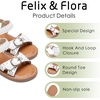 image:imageFelix amp Flora Toddler Girl Sandals  Flower Girl Dress Shoes Open Toe Little Kid FlatsBc316pl White