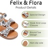 image:imageFelix amp Flora Toddler Girl Sandals  Flower Girl Dress Shoes Open Toe Little Kid FlatsBc316silver