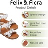 image:imageFelix amp Flora Toddler Girl Sandals  Flower Girl Dress Shoes Open Toe Little Kid FlatsBc316white